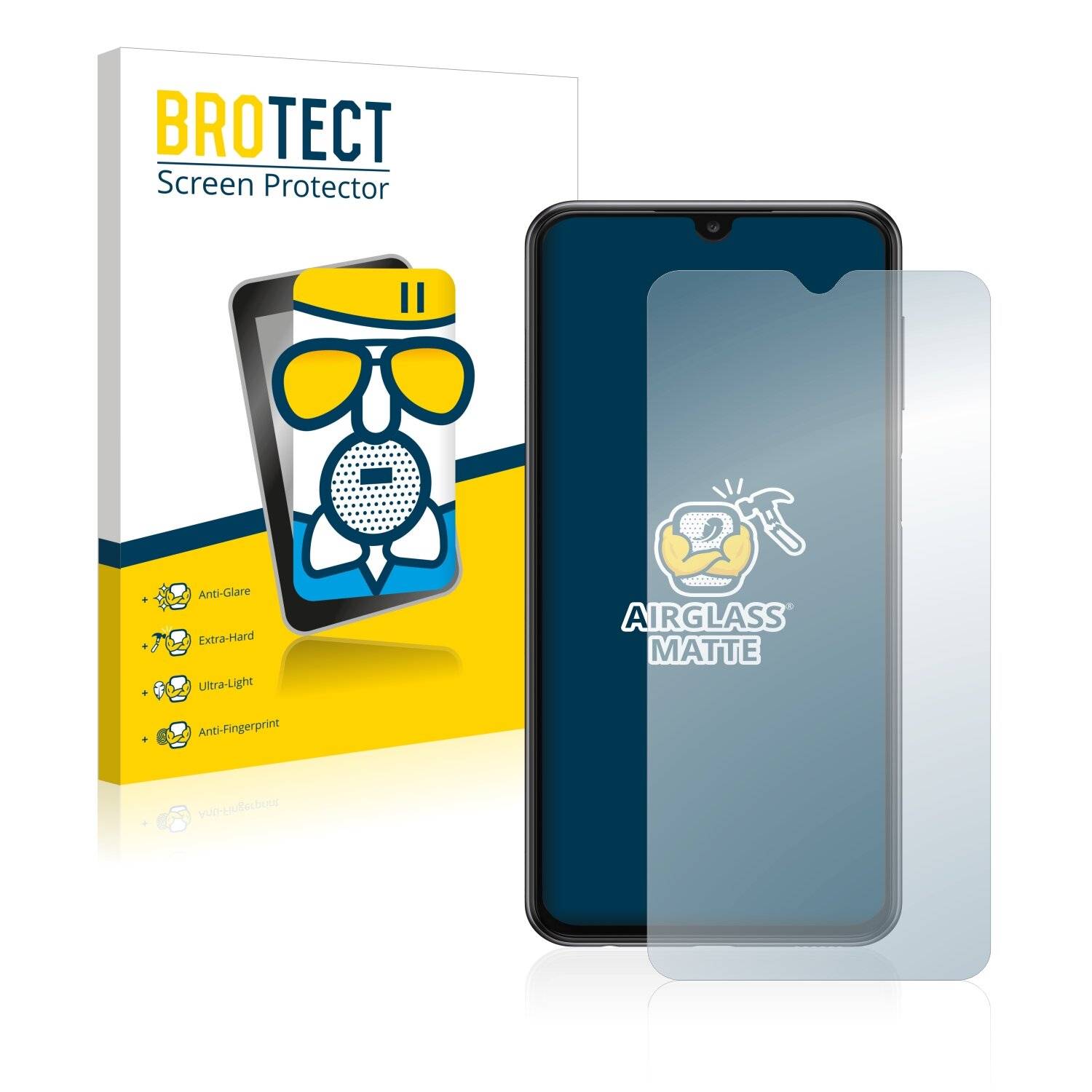 BROTECT AirGlass Matte Schutzglas Folie für Samsung Galaxy