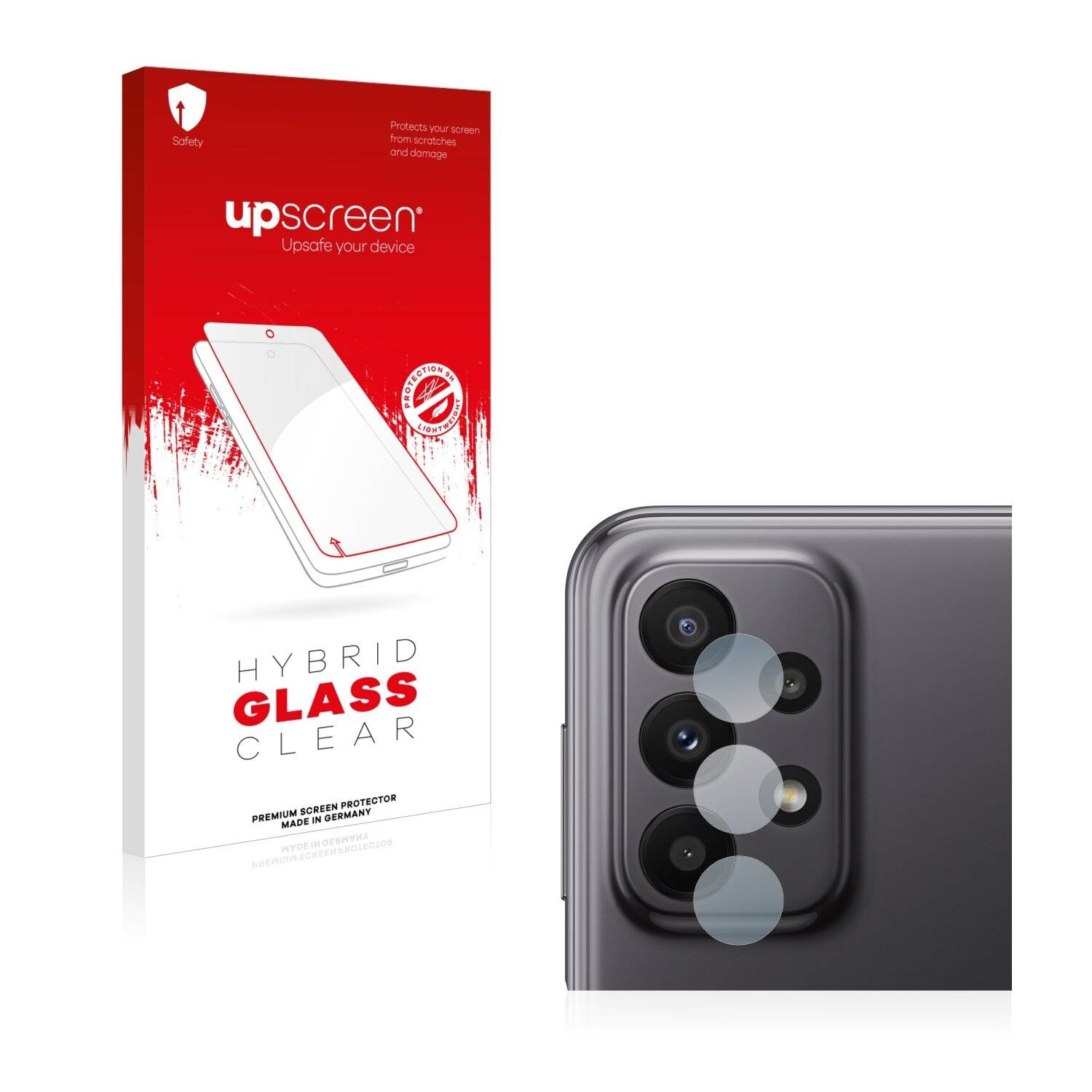 upscreen Hybrid Glass Clear Premium Schutzglas Folie für Samsung Galaxy A23 (NUR