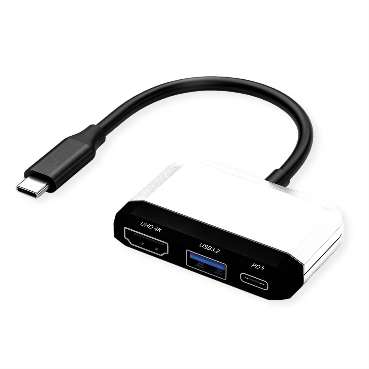 VALUE Display Adapter USB Typ C - HDMI, USB 3.2 Gen 1 Typ A, Typ C PD Adapter, Terminatoren