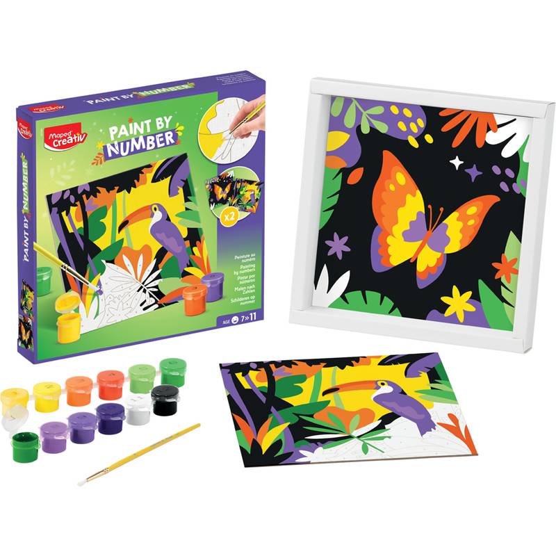 Maped Creativ Malset "Malen nach Zahlen" PAPAGEI/