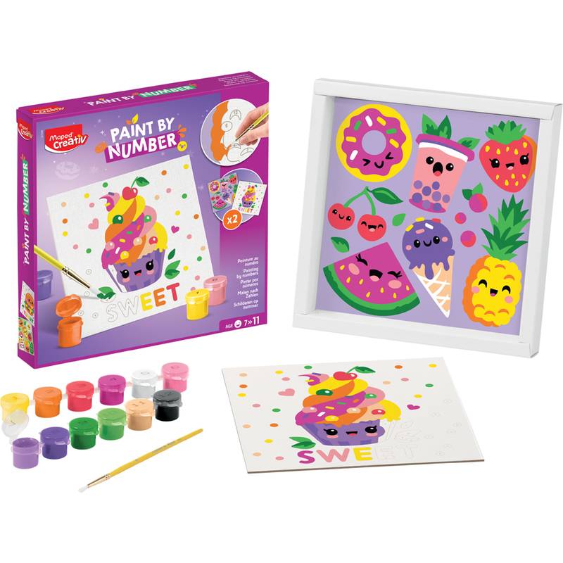 Maped Creativ Malset "Malen nach Zahlen" KAWAI FOOD SWEET