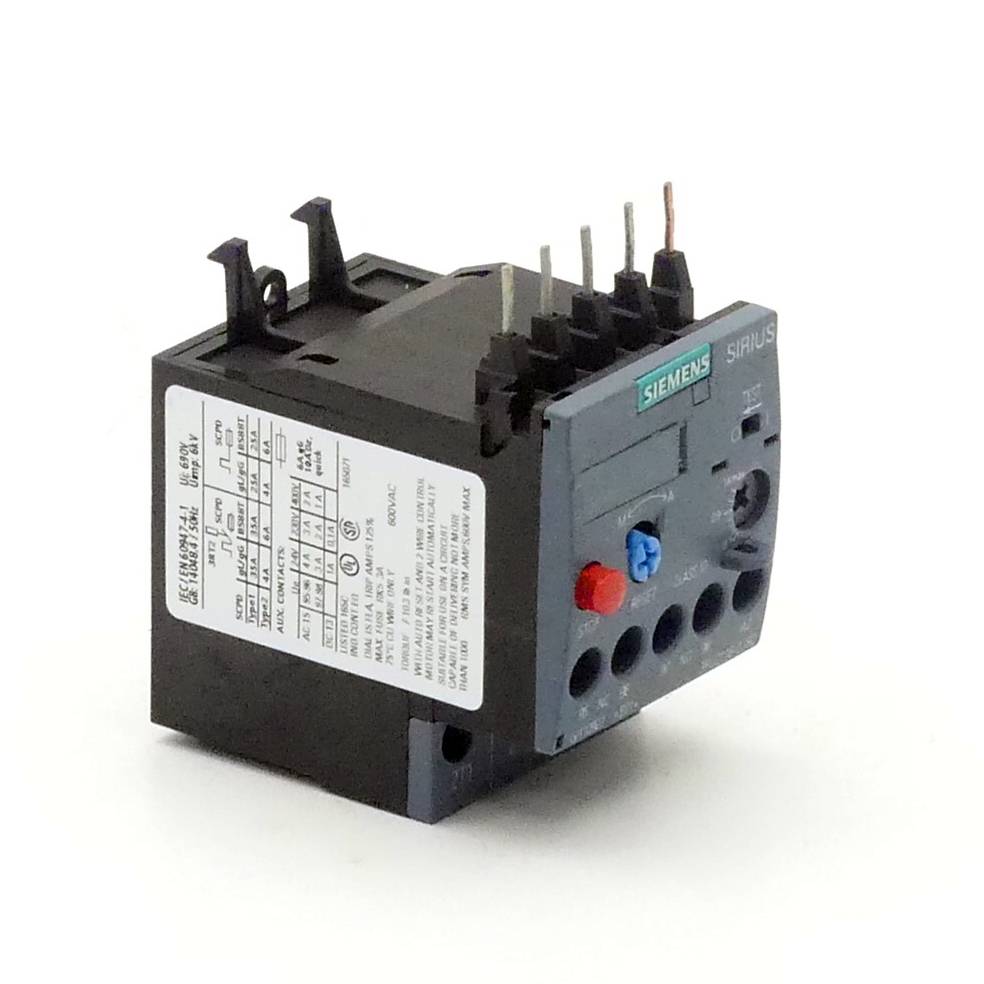 Siemens Überlastrelais 0,70...1,0 A (3RU2116-0JB0)