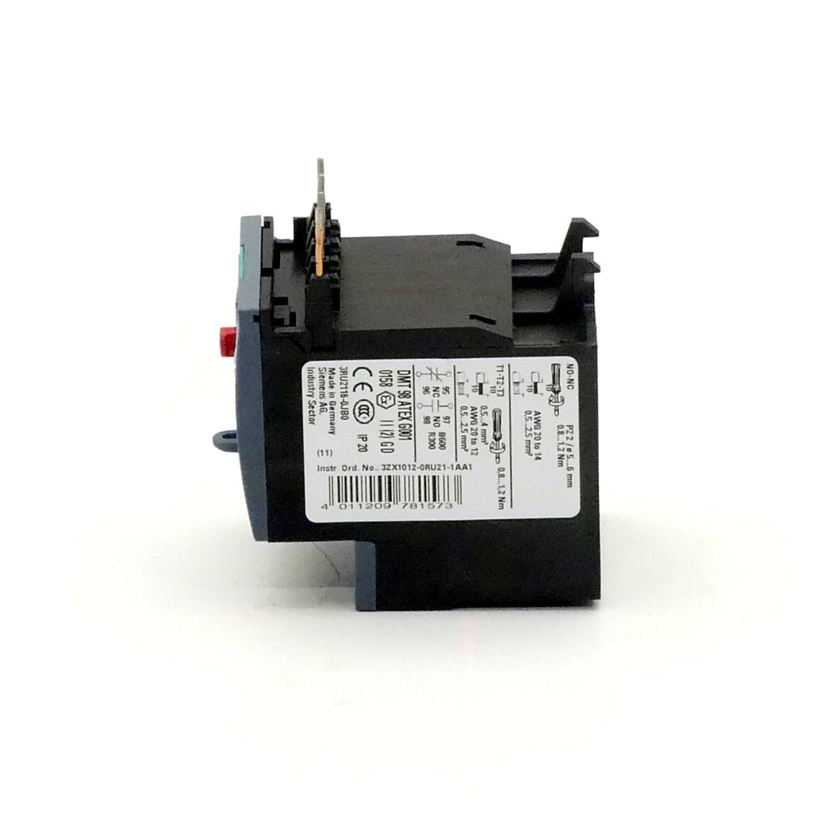 Siemens Überlastrelais 0,70...1,0 A (3RU2116-0JB0)