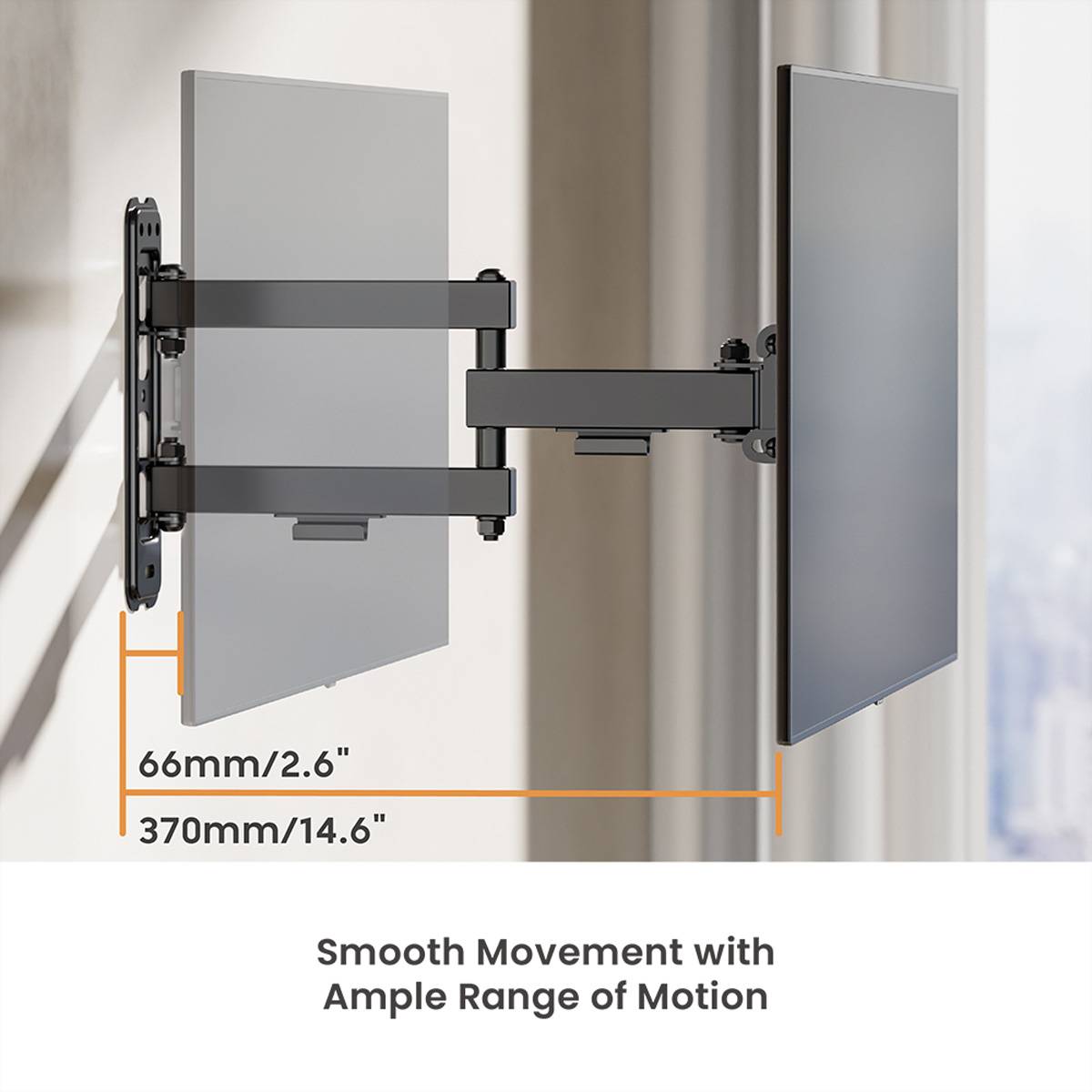 VALUE TV-Wandhalterung, 3 Drehpunkte, 13-43 Zoll, bis 20 kg