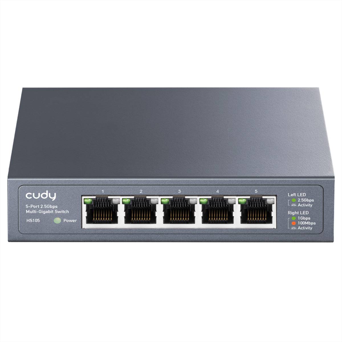 CUDY HS105 5-Port 2.5G Metal Switch