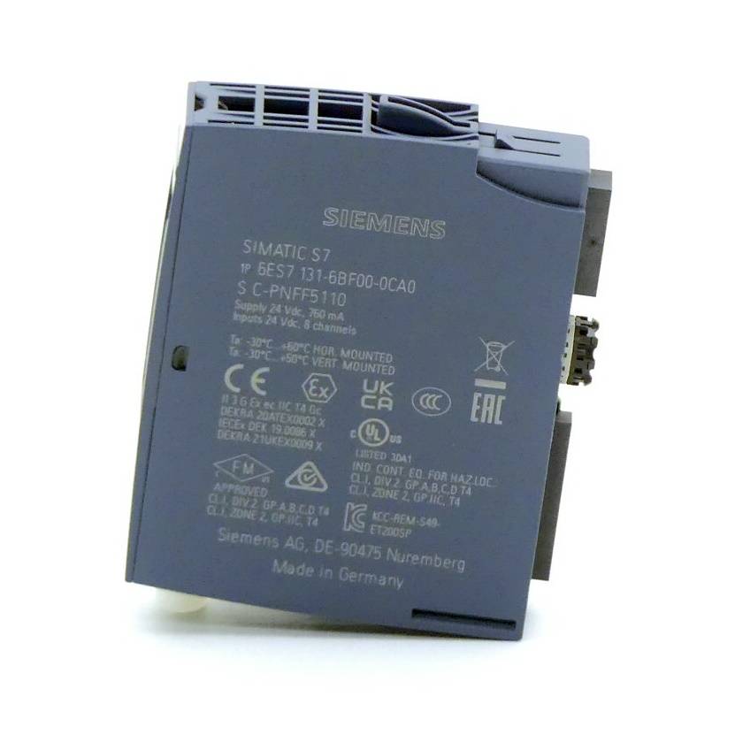 Siemens Digitaleingabemodul DI 8x24VDC (6ES7 131-6BF00-0CA0)