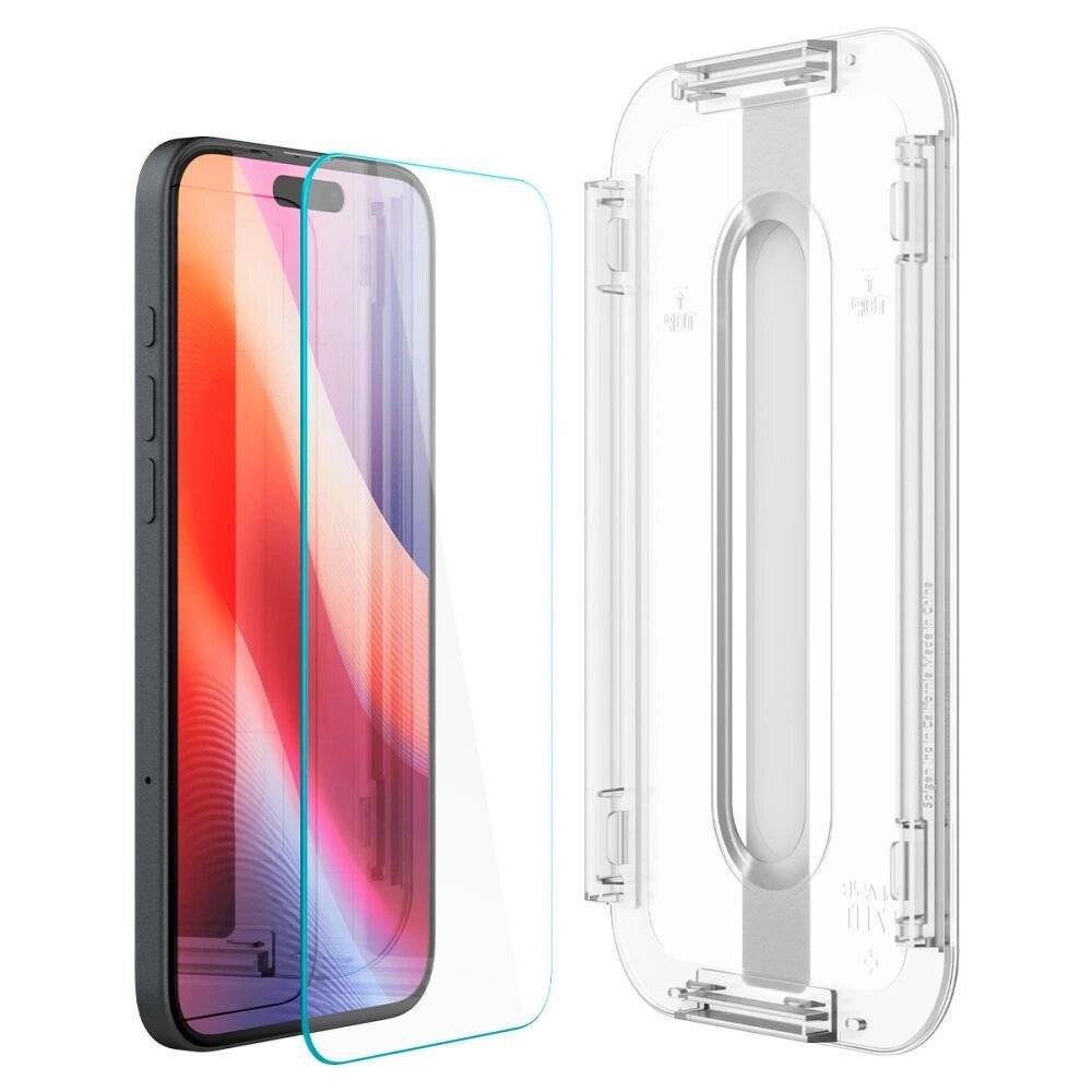 Spigen Glas.tR EZ Fit gehärtetes Glas iPhone 15 / 16 - 2 Stk.