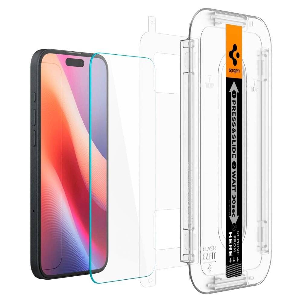 Spigen Glas.tR EZ Fit gehärtetes Glas iPhone 15 / 16 - 2 Stk.