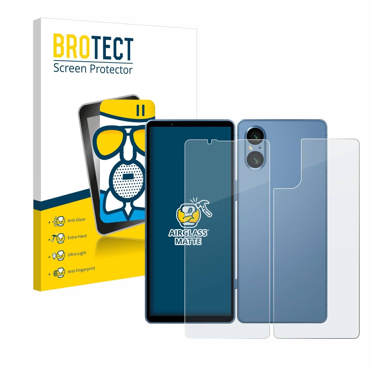 BROTECT AirGlass Matt Glas Panzer Folie für Sony Xperia 5 V