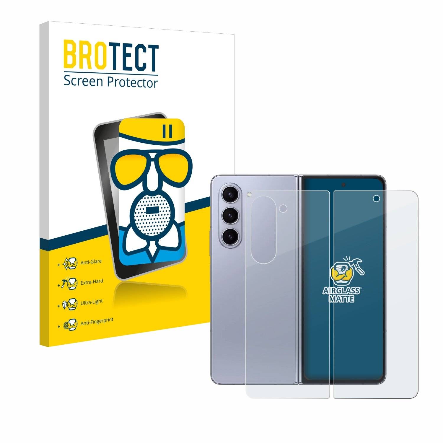 BROTECT AirGlass Matt Glas Panzer Folie für Samsung Galaxy Z Fold 5