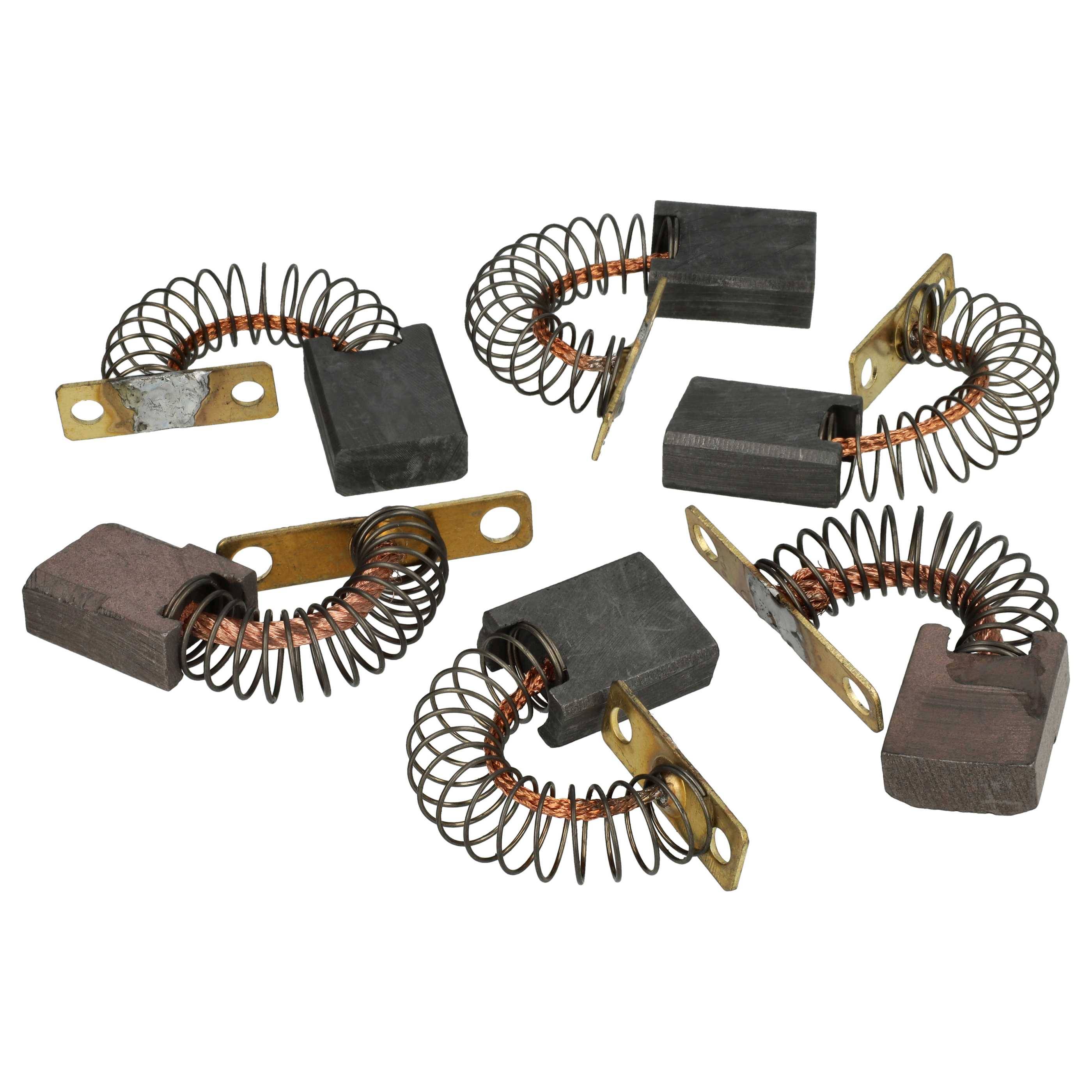 vhbw 6x Kohlebürste 9 x 19 x 24 mm kompatibel mit Kärcher BD 75, BD 1000 BAT, BD 1000, B 150 R, B 90 R, B 90, B 200 R Kehrmaschine + Feder