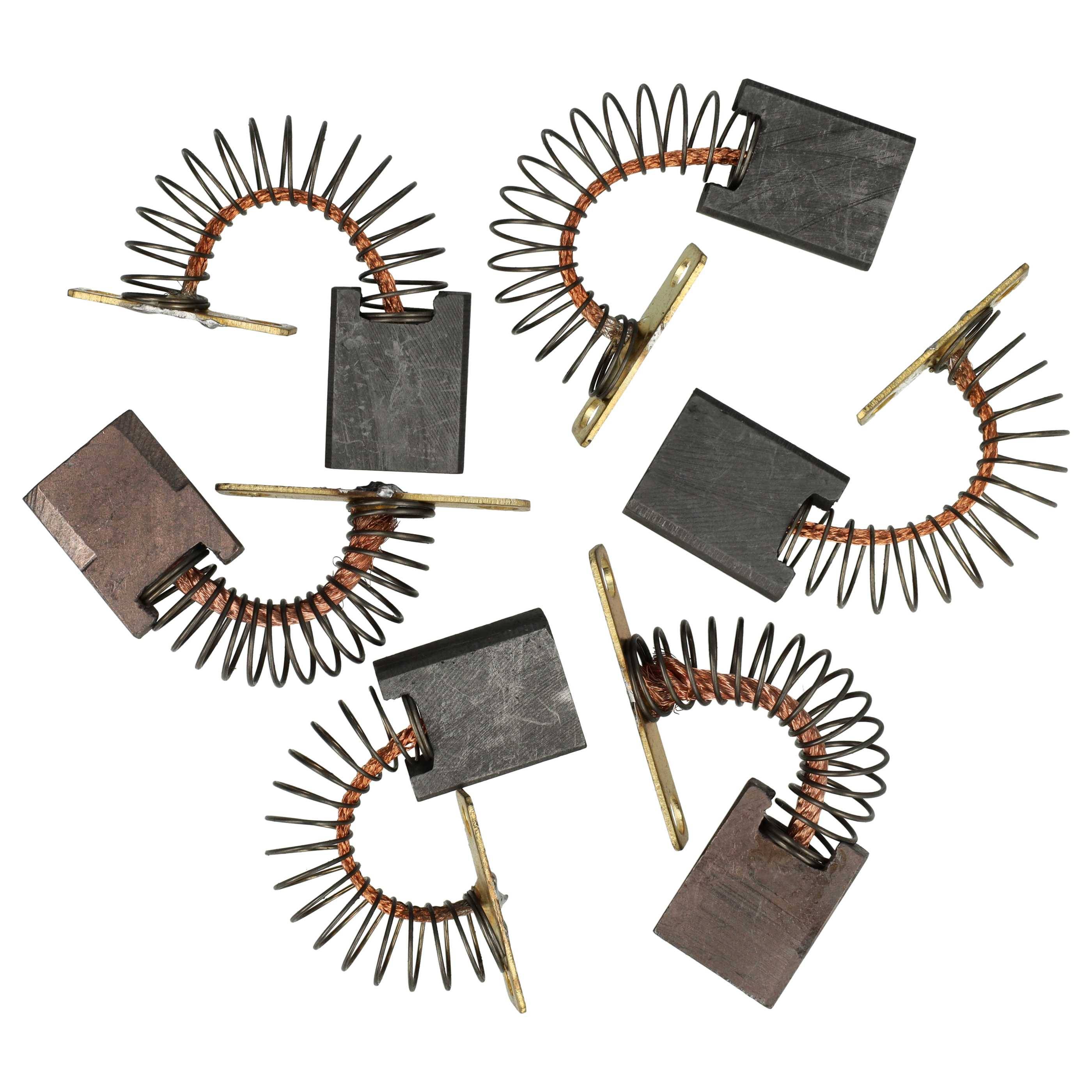 vhbw 6x Kohlebürste 9 x 19 x 24 mm kompatibel mit Kärcher 1.280-102.0, 1.280-101.0, 1.246-562.0, 1.246-481.0, 1.280-103.0 Kehrmaschine + Feder