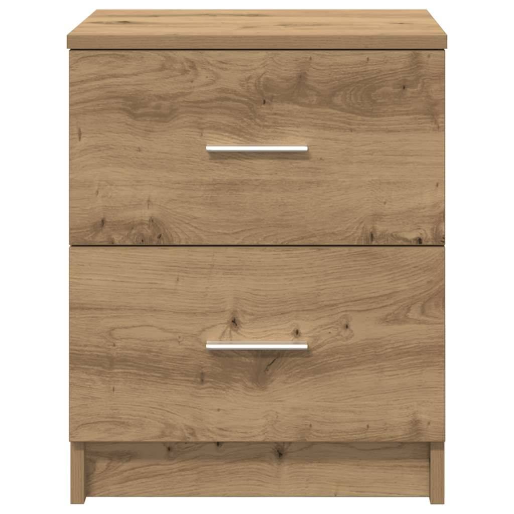 vidaXL Nachttisch mit 2 Schubladen Artisan-Eiche 40x36x50 cm