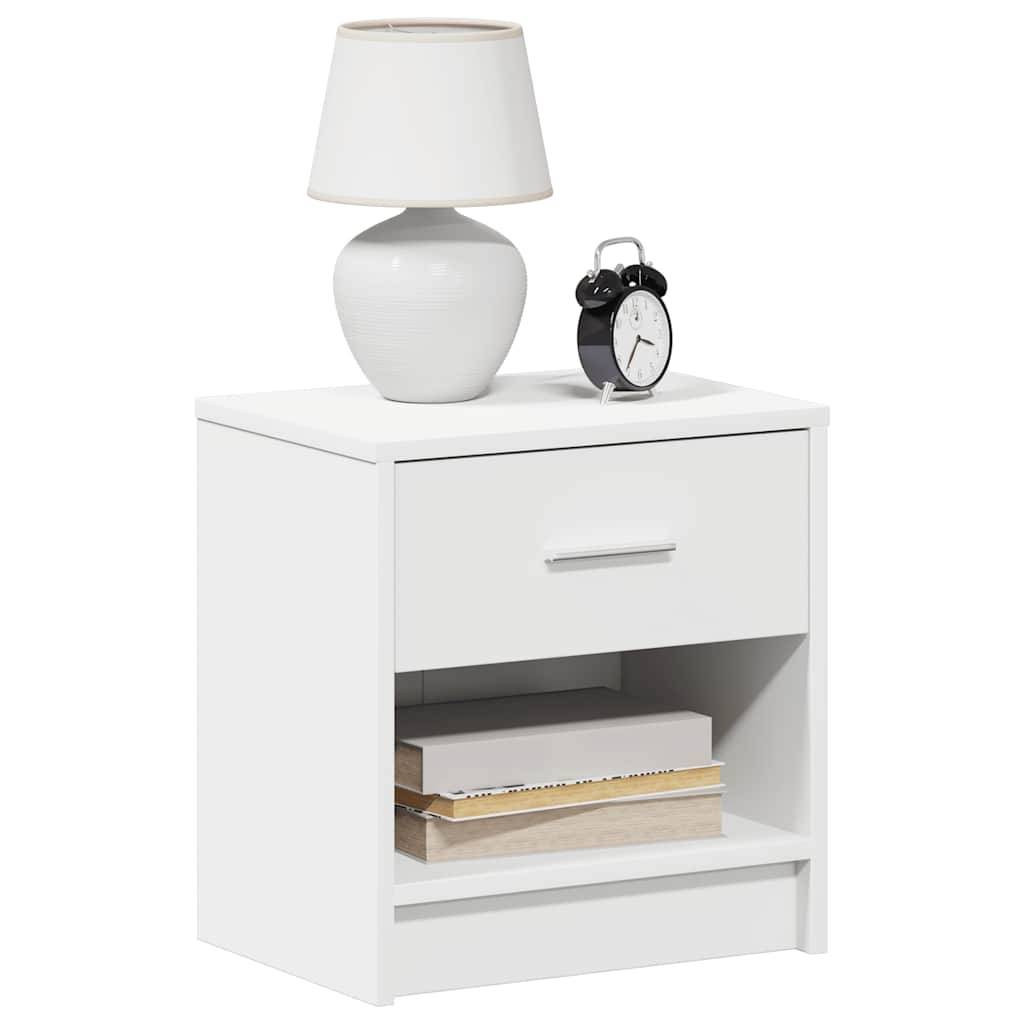 vidaXL Nachttische 2 Stk. mit Schublade Weiß 39x28x41 cm