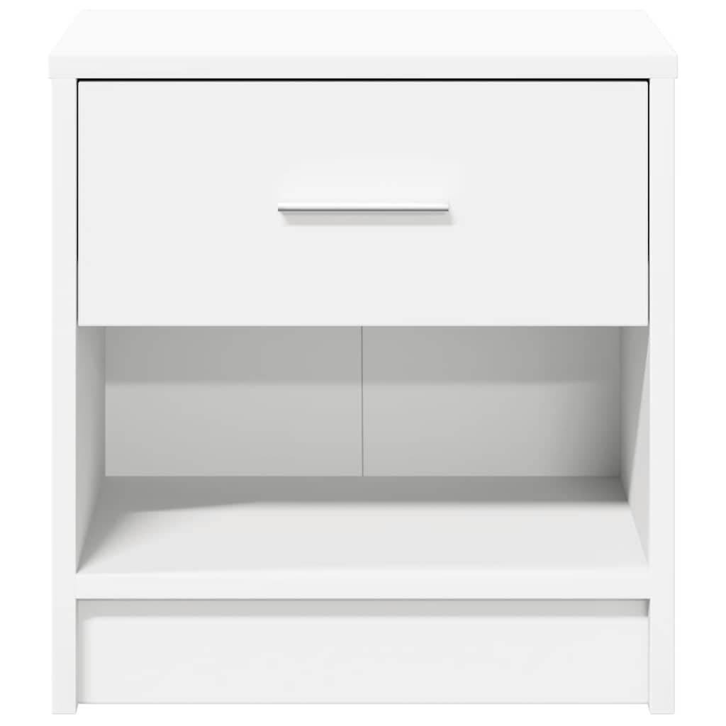 vidaXL Nachttische 2 Stk. mit Schublade Weiß 39x28x41 cm