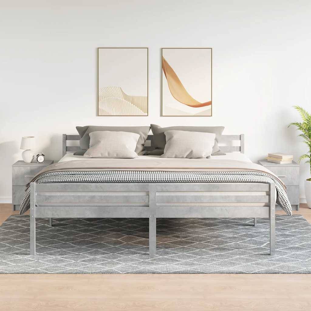 vidaXL Nachttische 2 Stk. mit 2 Schubladen Betongrau 40x36x50 cm