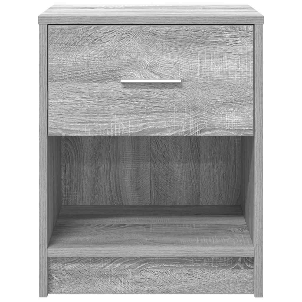 vidaXL Nachttische 2 Stk. mit Schublade Grau Sonoma 40x34x50 cm