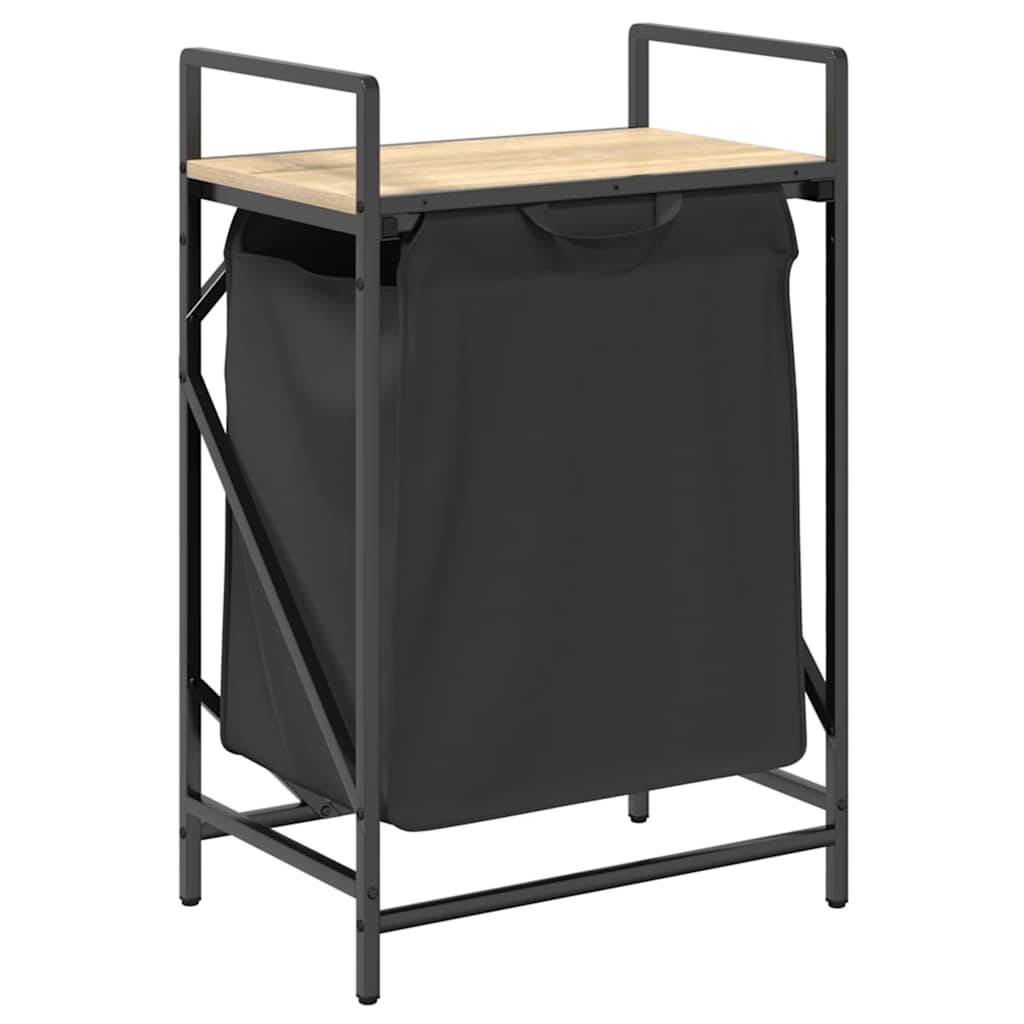 vidaXL Wäschekorb 1 Fach mit Ablage Sonoma-Eiche