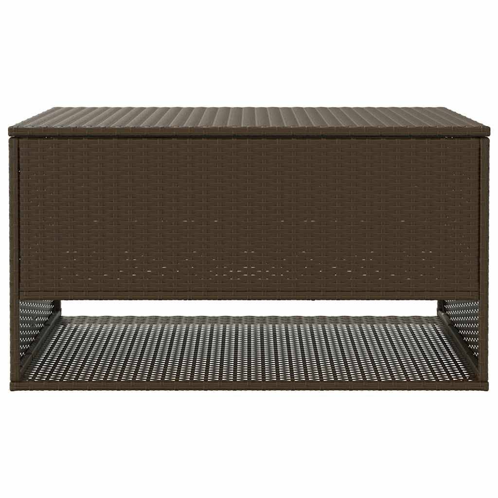vidaXL Outdoor-Kissenbox Braun 100x55x55,5 cm Poly Rattan