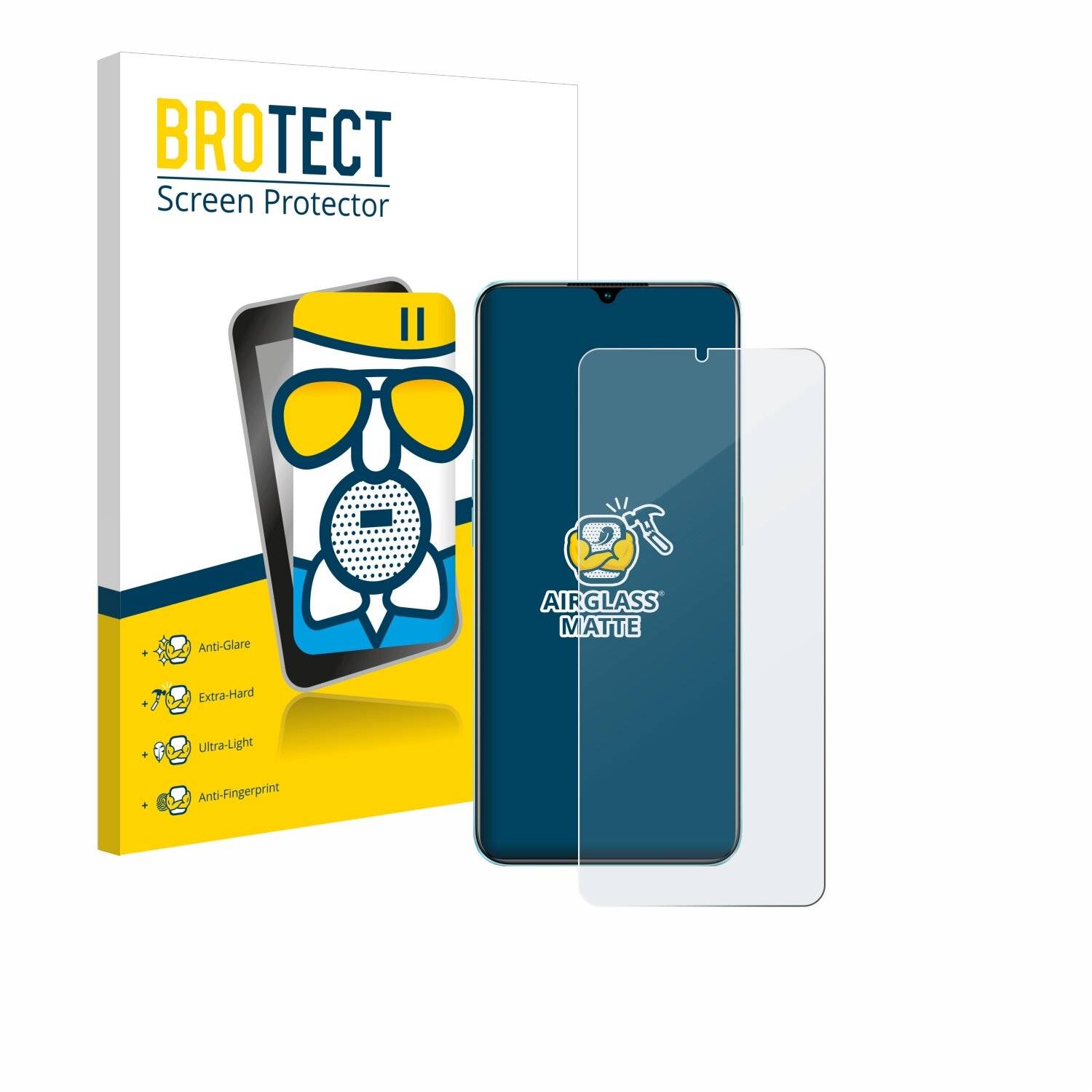 BROTECT AirGlass Matt Glas Panzer Folie für Oppo A78