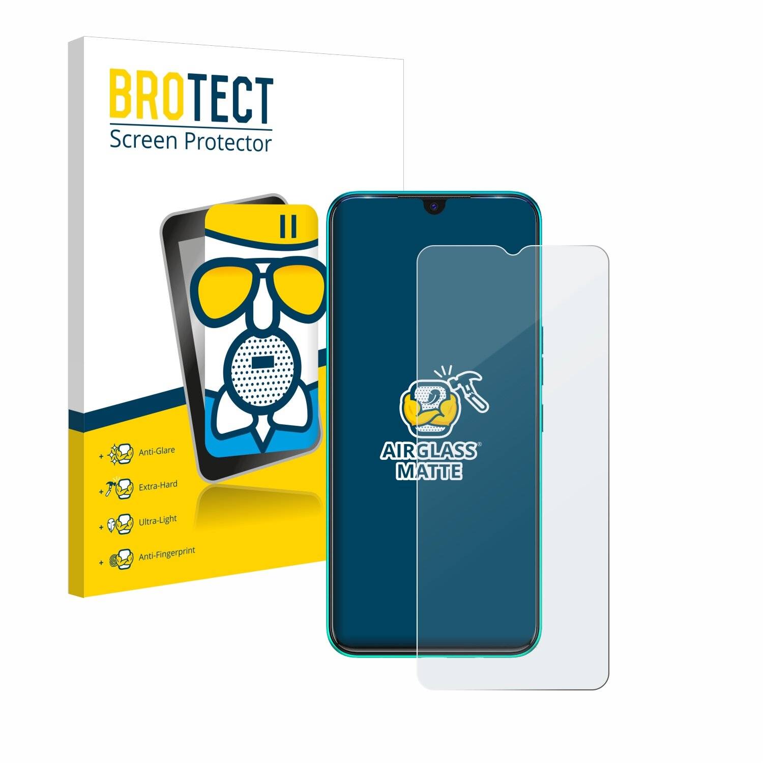 BROTECT AirGlass Matt Glas Panzer Folie für Tecno Spark
