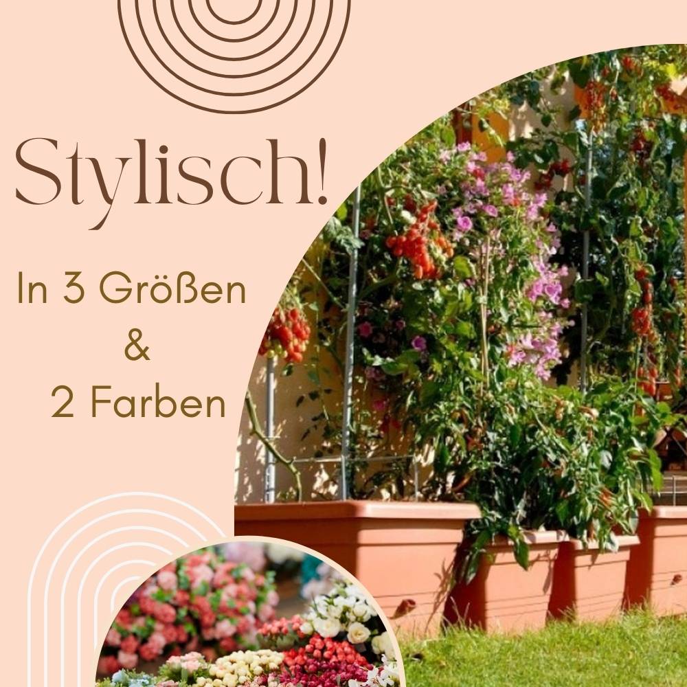 Pflanzkübel Rechteckig Pflanzkübel Groß Außen Blumenkübel Outdoor Pflanztopf Pflanzkasten Blumentopf Wasserspeicher 35x35 cm anthrazit