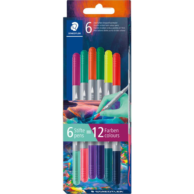 STAEDTLER Doppelfasermaler Edition 1, 6er Kartonetui