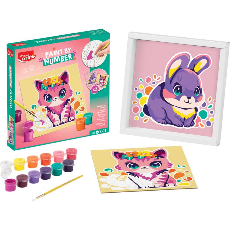 Maped Creativ Malset "Malen nach Zahlen" KATZE/HASE