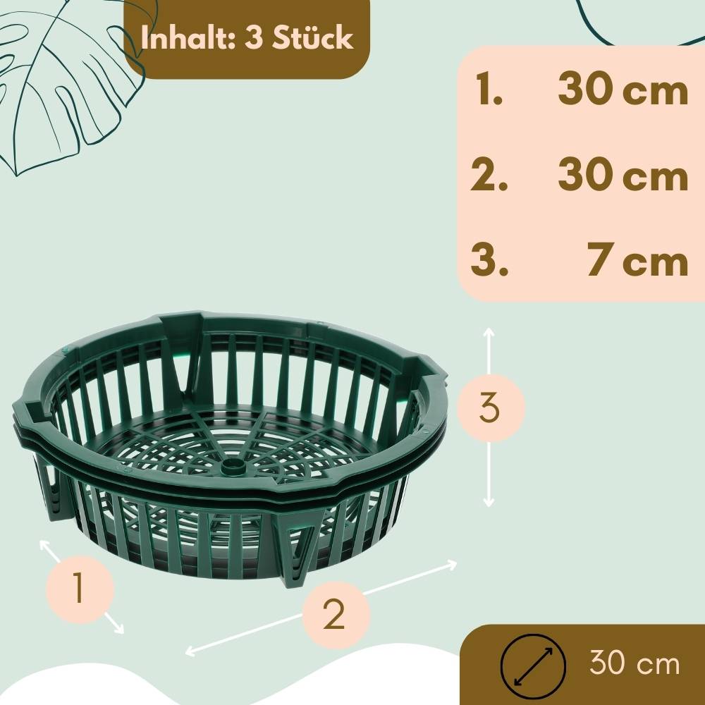 Pflanzkörbe für Blumenzwiebeln Pflanzkorb Blumenzwiebeln Pflanzkörbe für Tulpen Zwiebelpflanzschale Herbstpflanzung Blumenzwiebelschale ø 30 cm 3