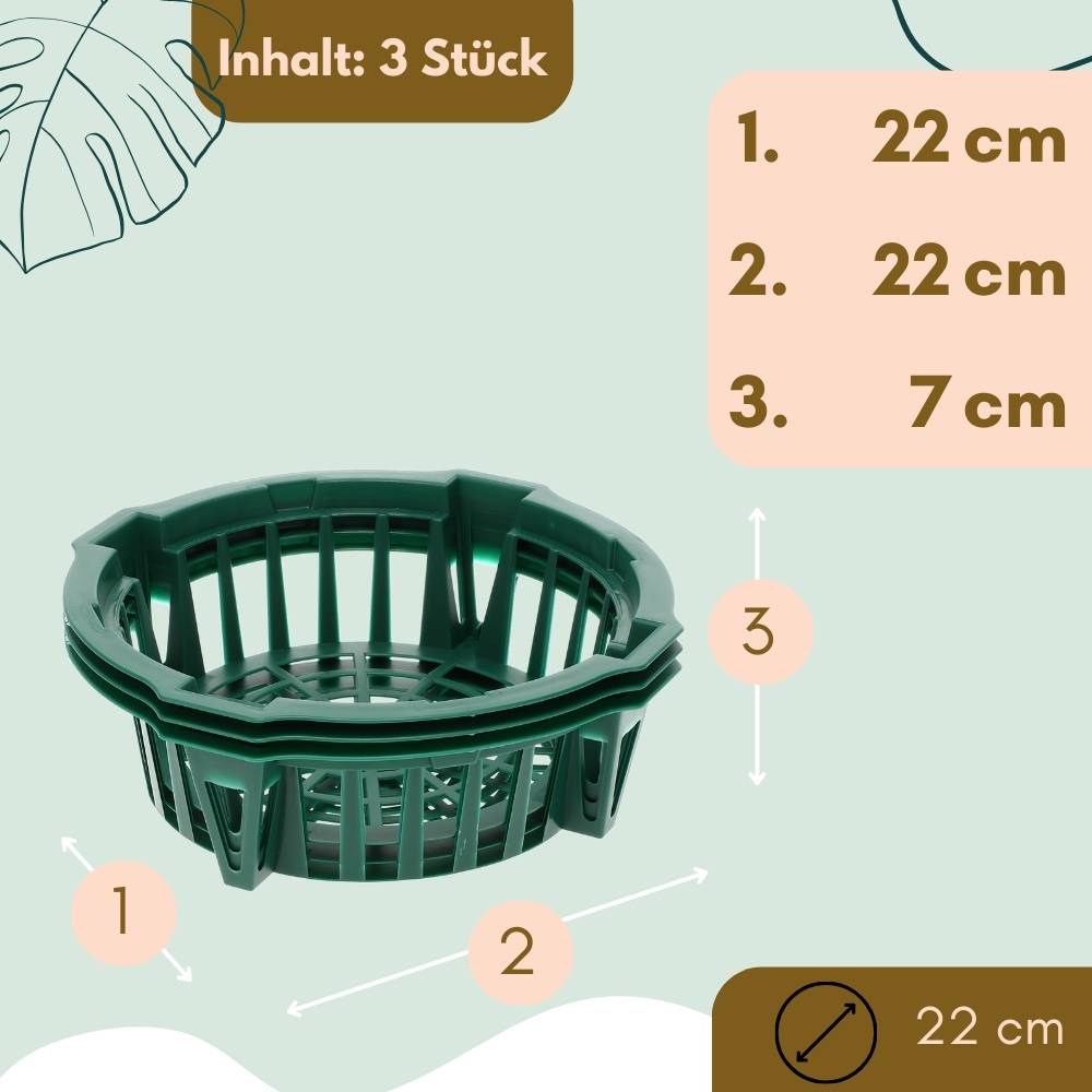 Pflanzkörbe für Blumenzwiebeln Pflanzkorb Blumenzwiebeln Pflanzkörbe für Tulpen Zwiebelpflanzschale Herbstpflanzung Blumenzwiebelschale ø 22 cm 3
