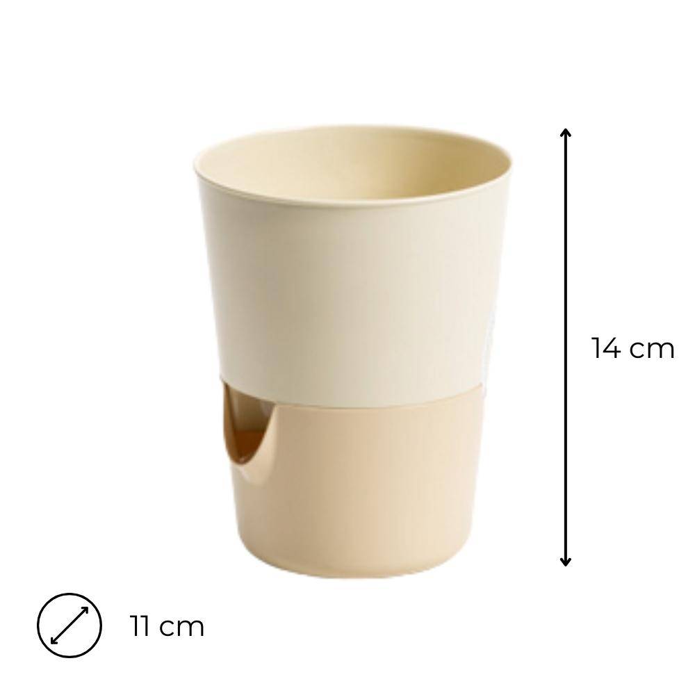 Kräutertopf mit Bewässerungssystem Kräutergarten Küche Balkon Fensterbank Selbstbewässernd Glänzend Kräuterbeet Kräuter Blumen Topf hell + dun