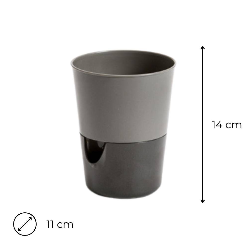 Kräutertopf mit Bewässerungssystem Kräutergarten Küche Balkon Fensterbank Selbstbewässernd Glänzend Kräuterbeet Kräuter Blumen Topf hell + dun