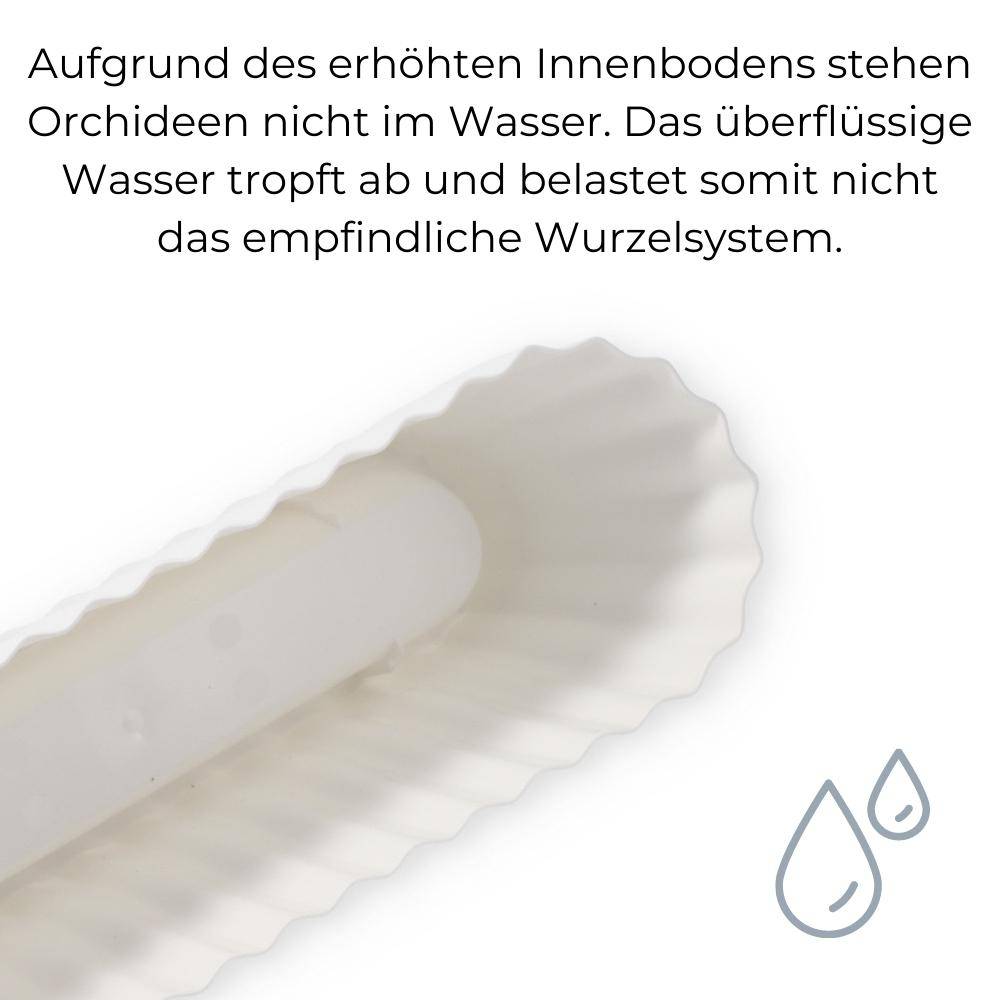Orchideentopf TRIOLA weiß