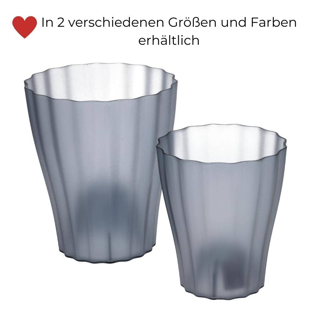 Orchideentopf Blumen Orchideen Übertopf transparent aus Kunststoff durchsichtig Elegant OLA Ø 13 cm glas