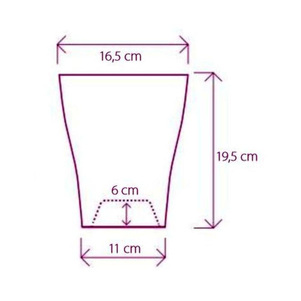 Orchideentopf Blumen Orchideen Übertopf transparent aus Kunststoff durchsichtig Elegant OLA Ø 16 cm glas