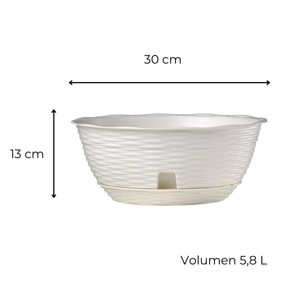 Blumenampel inkl. Kette und Wandhalterung weiß