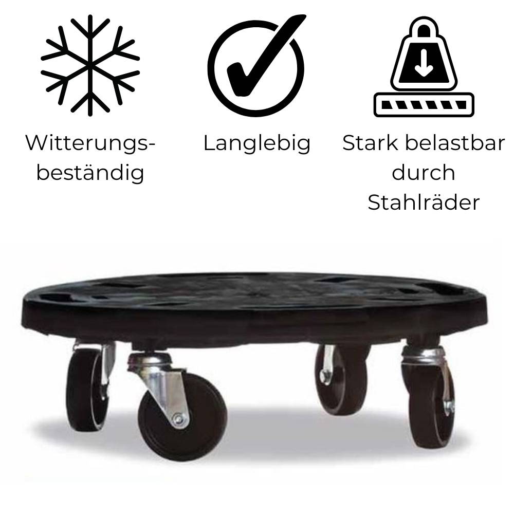 Transportroller Rollbrett Transportrollen Rollbrett Werkstatt Pflanzen Rollbretter Transport Möbelrollen flach Pflanzenroller rund Transporthilfe
