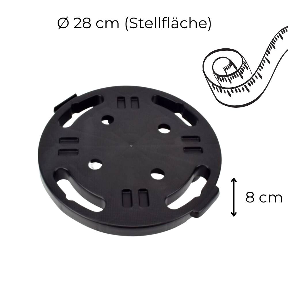 Pflanzenroller Outdoor Wetterfest Rollbrett Pflanzen Blumentopf Untersetzer mit Rollen Pflanzenroller Rund Blumenroller 30 cm