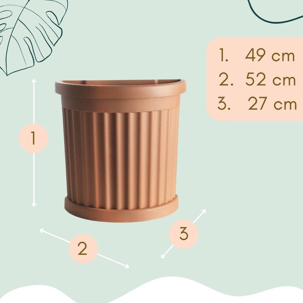 Pflanzkübel Halbrund terracotta
