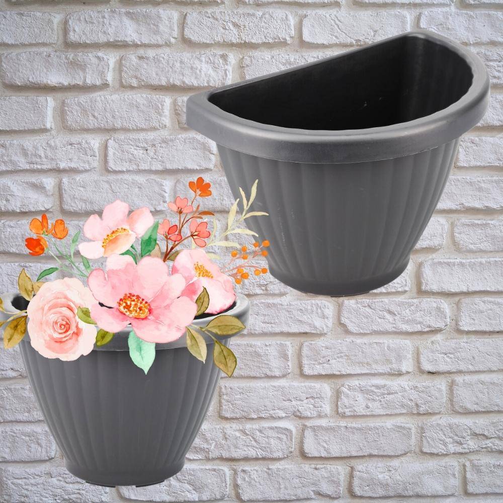 Blumentopf Wandtopf Grau