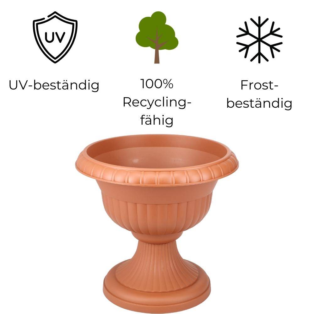 Blumentopf mit Ständer Grau