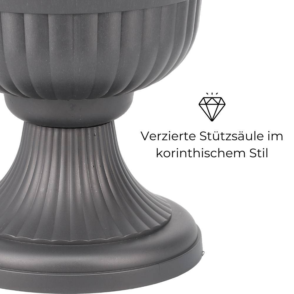 Blumentopf mit Ständer Grau