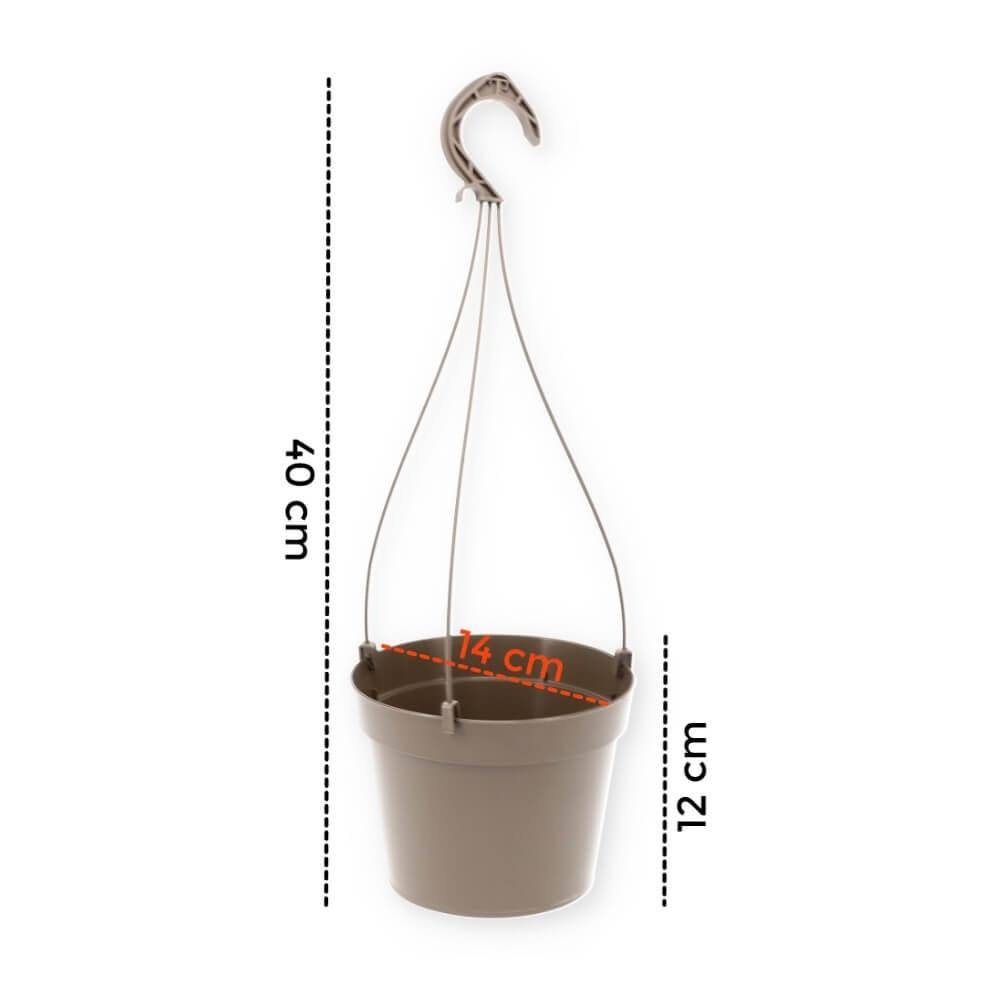 3 x Blumenampel Hängeampel Blumen Outdoor innen außen Pflanzenhänger Kunststoff Modern Hängeblumentopf Pflanztopf Set Aufhängung