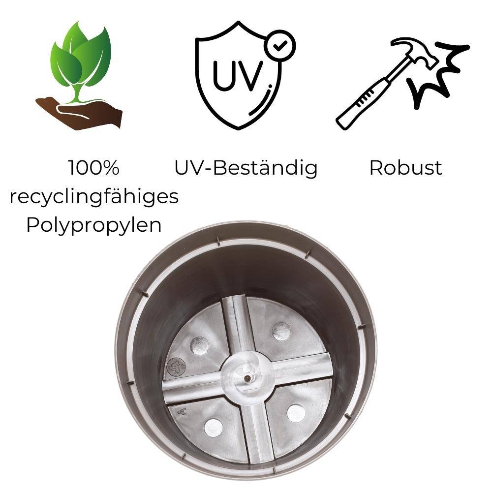 3 x Blumenampel Hängeampel Blumen Outdoor innen außen Pflanzenhänger Kunststoff Modern Hängeblumentopf Pflanztopf Set Aufhängung