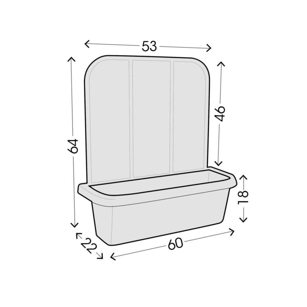 2x Balkonkasten mit Spalier für Kletterpflanzen Blumenkasten Geländerkasten 60 Rattan Optik Balkon Geländer Kasten Halterung Wasserspeicher Anthraz