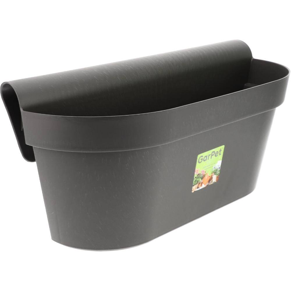 Geländerkasten Balkon mit Wasserspeicher Blumentopf Zaun Blumenkasten Geländer Balkontopf Balkonkasten Anthrazit