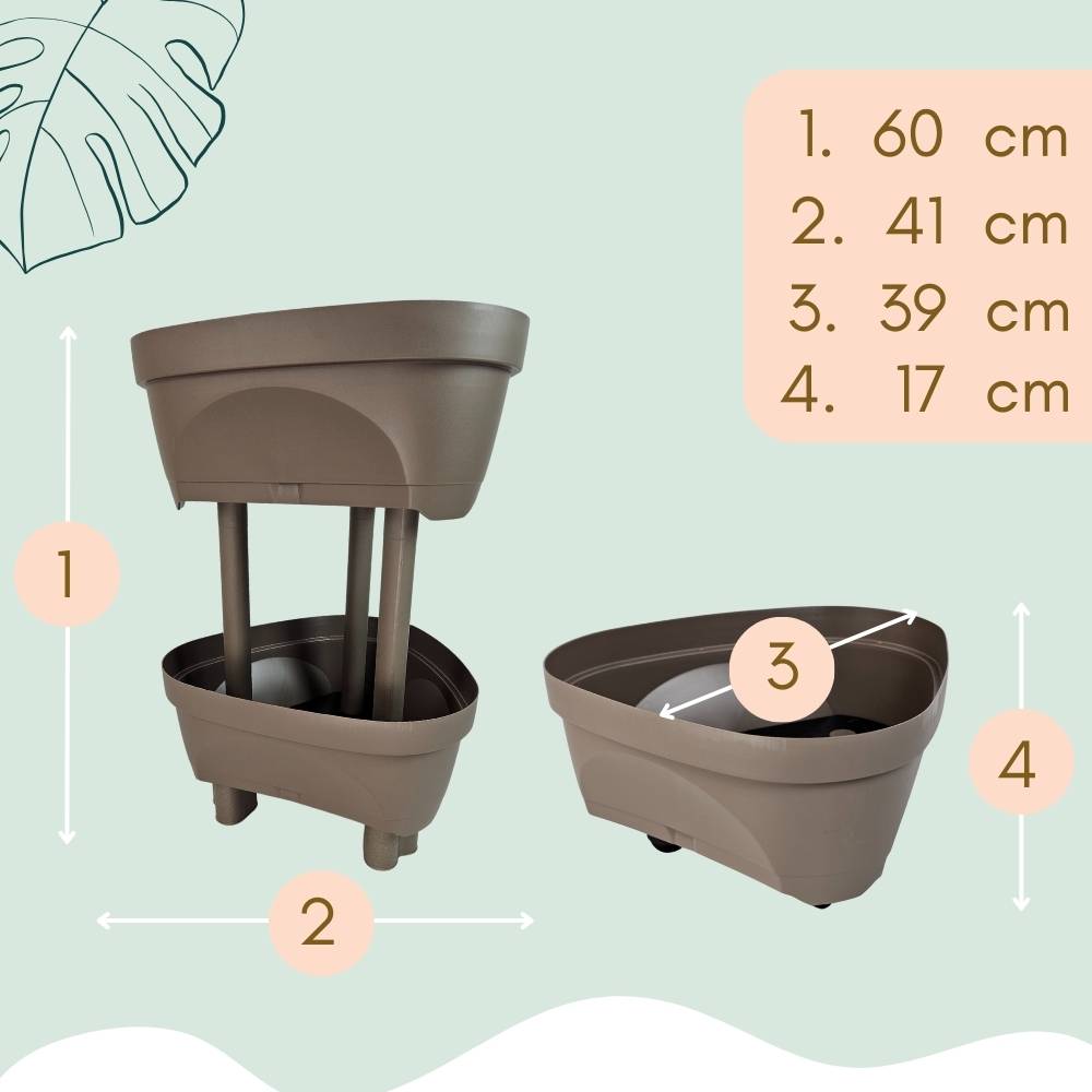 Blumentopf groß draußen Erdbeertopf Pflanzturm Blumentopf hoch Pflanzsäule Kräutertopf Balkon Pflanzkübel Kräuterturm Pflanztopf Outdoor Säulen