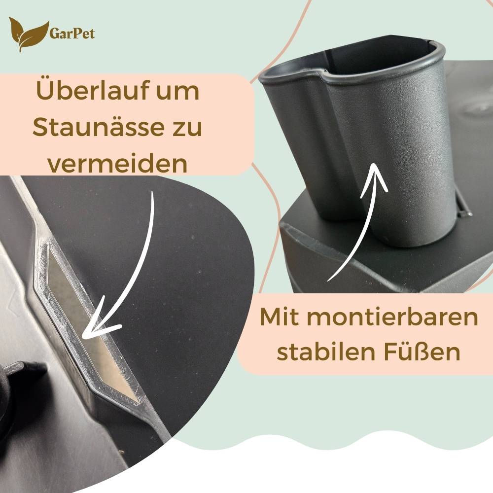 Blumentopf groß draußen Erdbeertopf Pflanzturm Blumentopf hoch Pflanzsäule Kräutertopf Balkon Pflanzkübel anthrazit Kräuterturm Pflanztopf Outdo