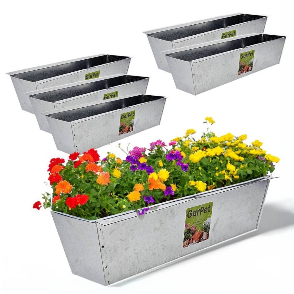 Paletten Blumenkasten Pflanzkasten Blumenkasten für Europalette Blumenkasten Paletten Blumenkästen aus Paletten Metall 6 Stück im Set