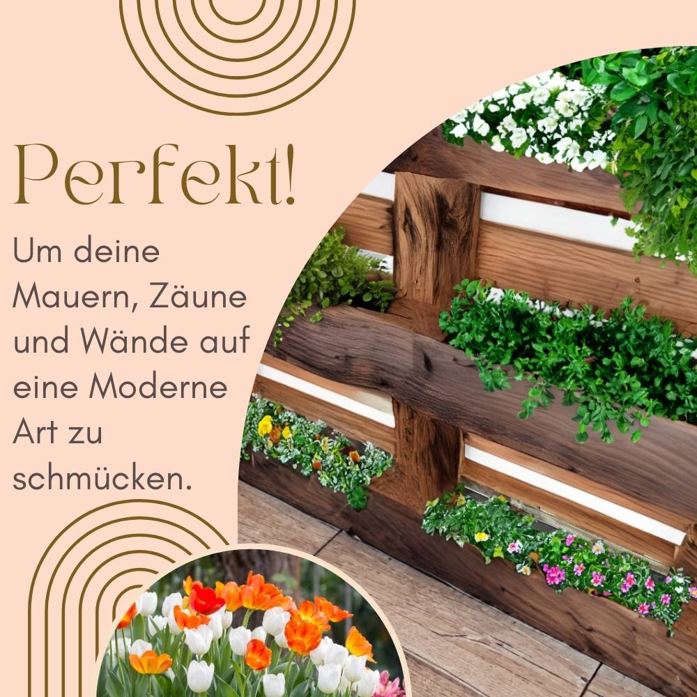 Paletten Blumenkasten Pflanzkasten Blumenkasten für Europalette Blumenkasten Paletten Blumenkästen aus Paletten Metall 12 Stück im Set